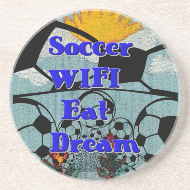 WIFI Eat Dream - Roligt Sports Art Print Underlägg (Framsidan)