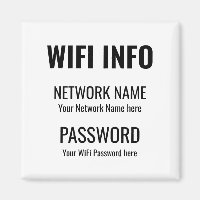 WiFi-information Enkel svart, typografiskt vit