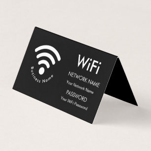 Wifi-information för Namn, anpassningsbar Branded Kort