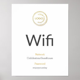 WiFi-information - lägg till din Logotyp Poster