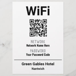 WiFi-instruktioner med QR-kod Flygblad
