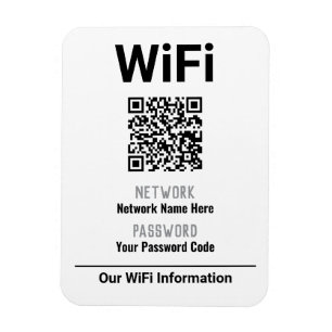 WiFi-instruktioner med QR-kod Magnet