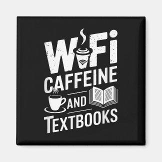 Wifi Kaffe Och Läroböcker  Magnet