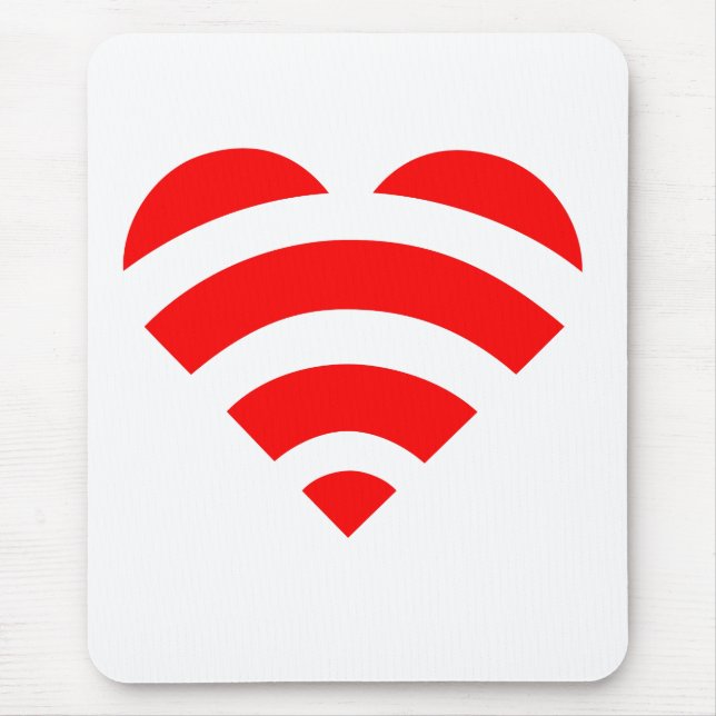 Wifi kärlek Mousepad Musmatta (Framsidan)