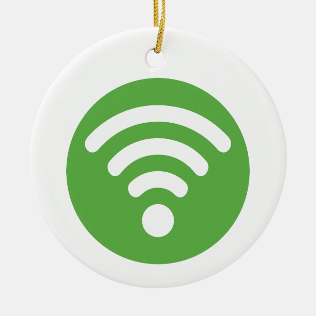 WiFi-Logotyp Julgransprydnad Keramik (Framsidan)