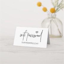 WiFi-lösenord Bord överst SIGN