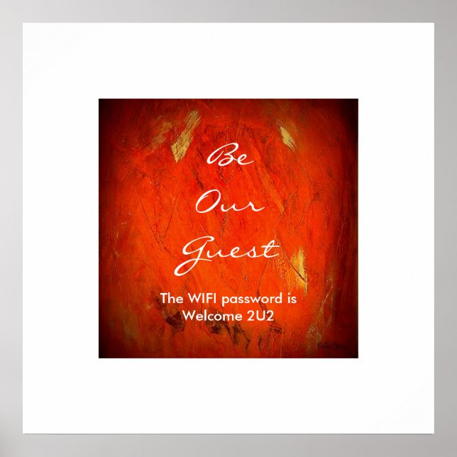 WIFI-lösenord för gästrum Poster (Framsidan)