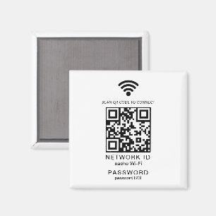 WiFi-lösenord för QR-kodskannergästwifi-lösenord Magnet
