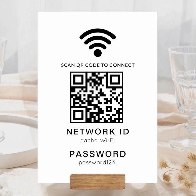 WiFi-lösenord för WiFi-kodskannern Guest Bordsnummer (Skapare uppladdad)