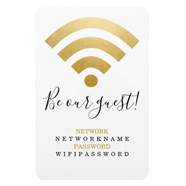 WiFi-lösenord och nätverksPersonlig Magnet (Vertikal)