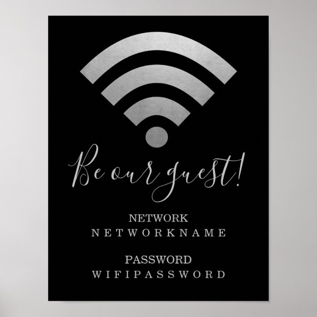 WiFi-lösenord och nätverksPersonlig Poster (Framsidan)