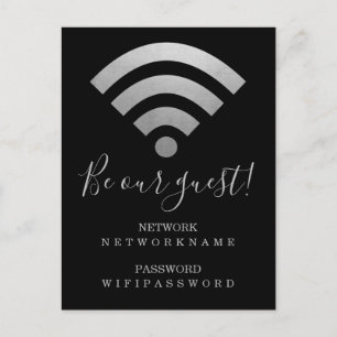 WiFi-lösenord och nätverksPersonlig Vykort
