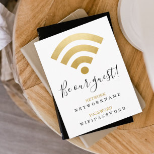 WiFi-lösenord och nätverksPersonlig Vykort