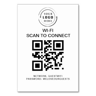 WiFi-lösenord | QR-kodsökning för anslutning Bordsnummer