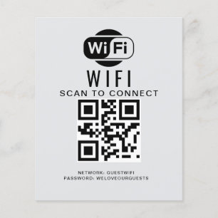 WiFi-lösenord   QR-kodsökning för anslutning Flygblad