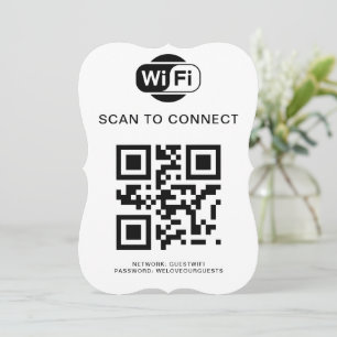 WiFi-lösenord QR-kodsökning för anslutning Inbjudningar