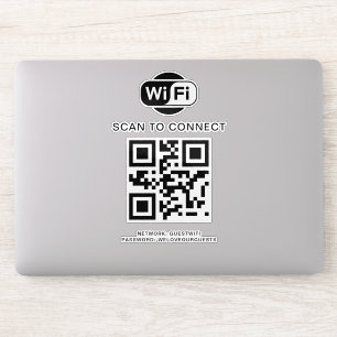 WiFi-lösenord   QR-kodsökning för anslutning Klistermärken