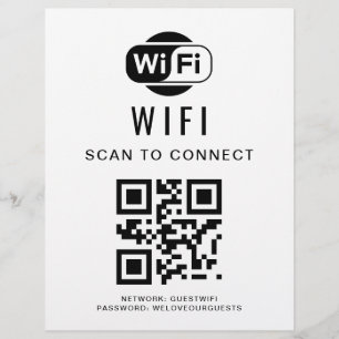WiFi-lösenord   QR-kodsökning för anslutning Reklamblad