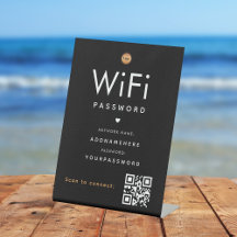 WiFi Lösenordskod Guld Business Logotyp QR-kod