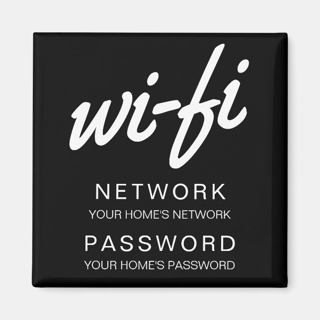 WiFi Lösenordskylare Magnet (Framsidan)