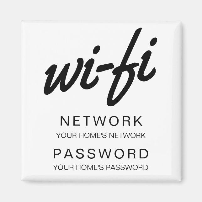 WiFi Lösenordskylare Magnet (Framsidan)