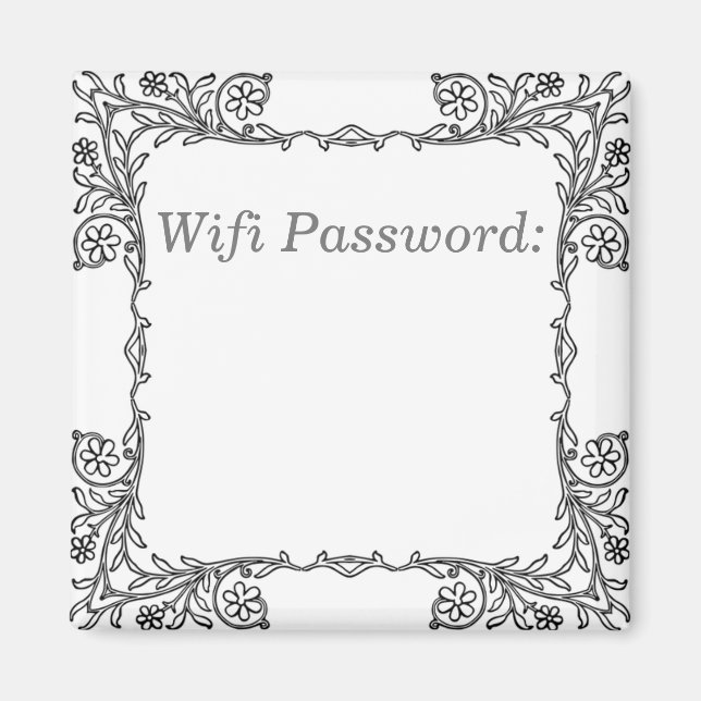 WiFi-lösenordsMagnet Magnet (Framsidan)
