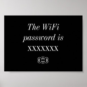 WiFi Lösenordsram Poster