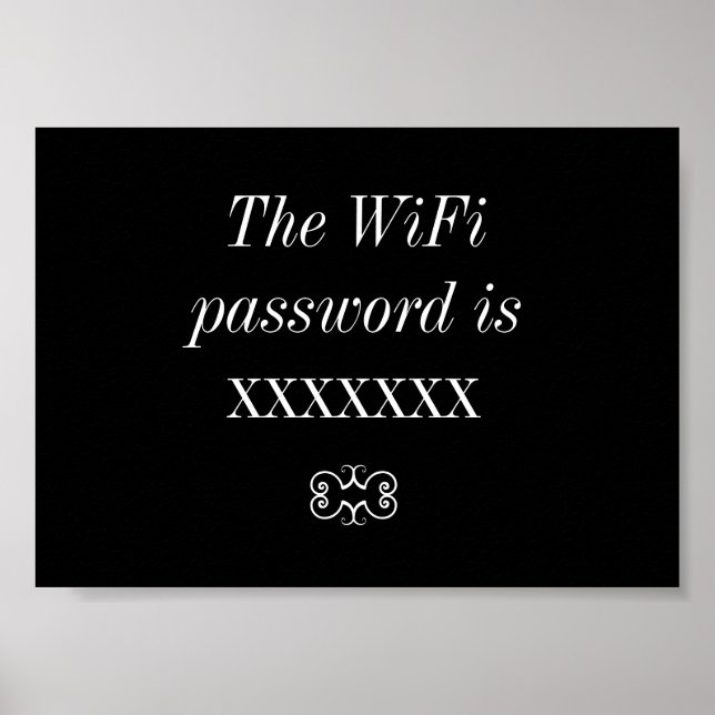 WiFi Lösenordsram Poster (Framsidan)