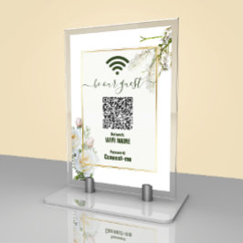 Wifi-lösenordssignering Bröllop | Business Bord Ca Bordsnummer