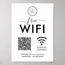 WIFI Nätverk Lösenord QR-kod