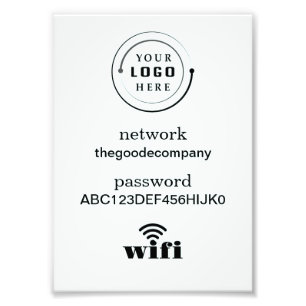Wifi-nätverk och lösenord Butik Fototryck