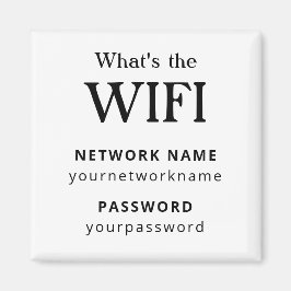 Wifi-nätverk och lösenord Butik Magnet