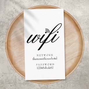 Wifi-nätverk och lösenord visitkort