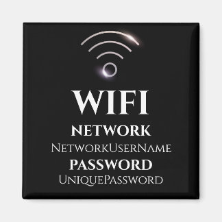 WiFi-nätverk och lösenordsmagnet Magnet