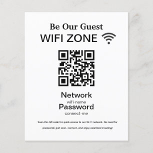 Wifi-nätverk QR-kod Internetskanning för Anslutn Flygblad
