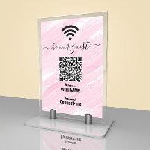 Wifi-nätverk | QR-kod | Vår gäst bordsdekoration