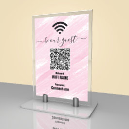 Wifi-nätverk | QR-kod | Vår gäst bordsdekoration Bordsnummer