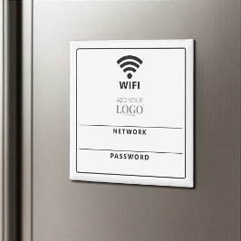 WiFi-nätverkslösenord Qr Code Modern Business Logo Magnet