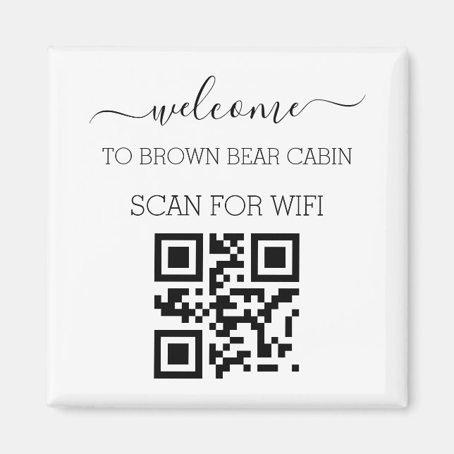 Wifi Network and Password Business Retail plaque Magnet (Framsidan)