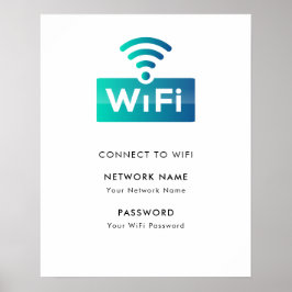 WiFi Network Connect Modern White-anslutning för a Poster
