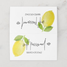 WIFI-PASSWORD-skylt med fast skrivbord