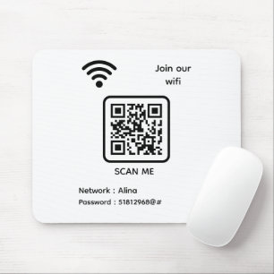 WiFi QR-kodsökning Gå med vårt WiFi-lösenord Musmatta