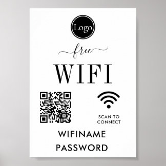 WiFi-signatur för personlig Bröllop Dekoration Poster