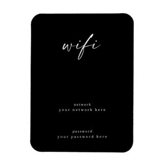 WiFi-signering för gästrum 4 x 6-rambar Magnet