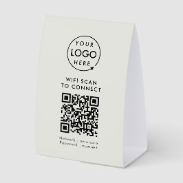  WiFi Table Tent | Network QR Paper Tabletop Sign
