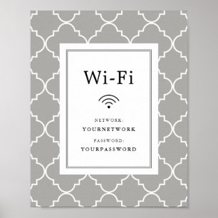 Wifi-tecken för kvatrefoil poster