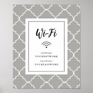 Wifi-tecken för kvatrefoil poster