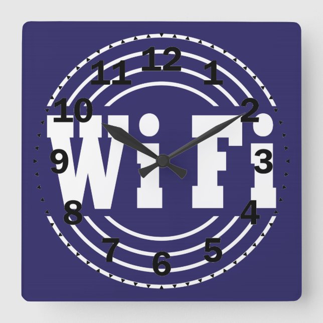 wifi-tecken fyrkantig klocka (Framsida)