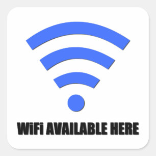 Wifi Tillgänglig här - etikett