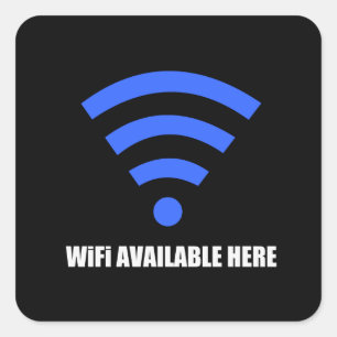 Wifi Tillgänglig här - etikett